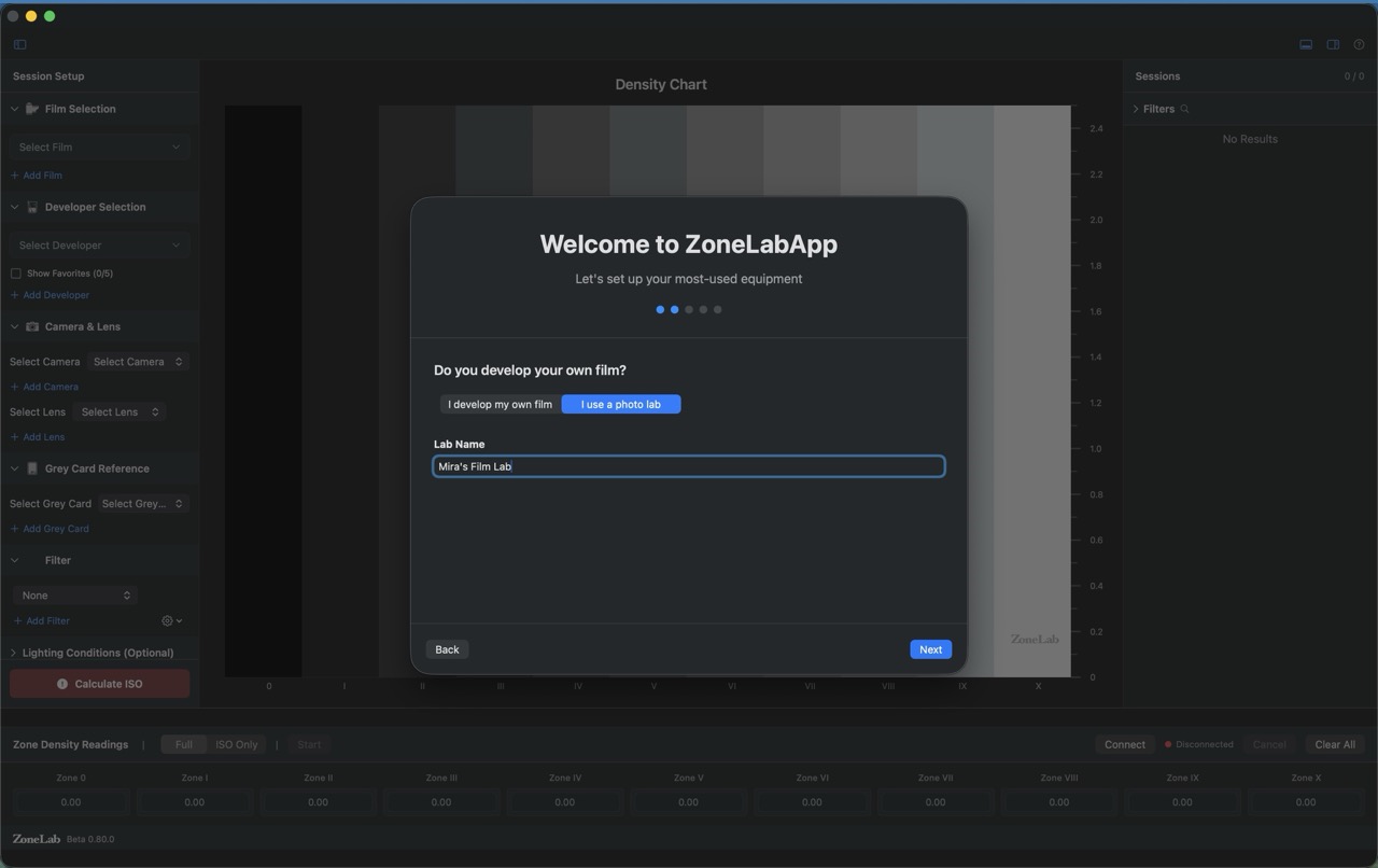 Onboarding: Lab name entry