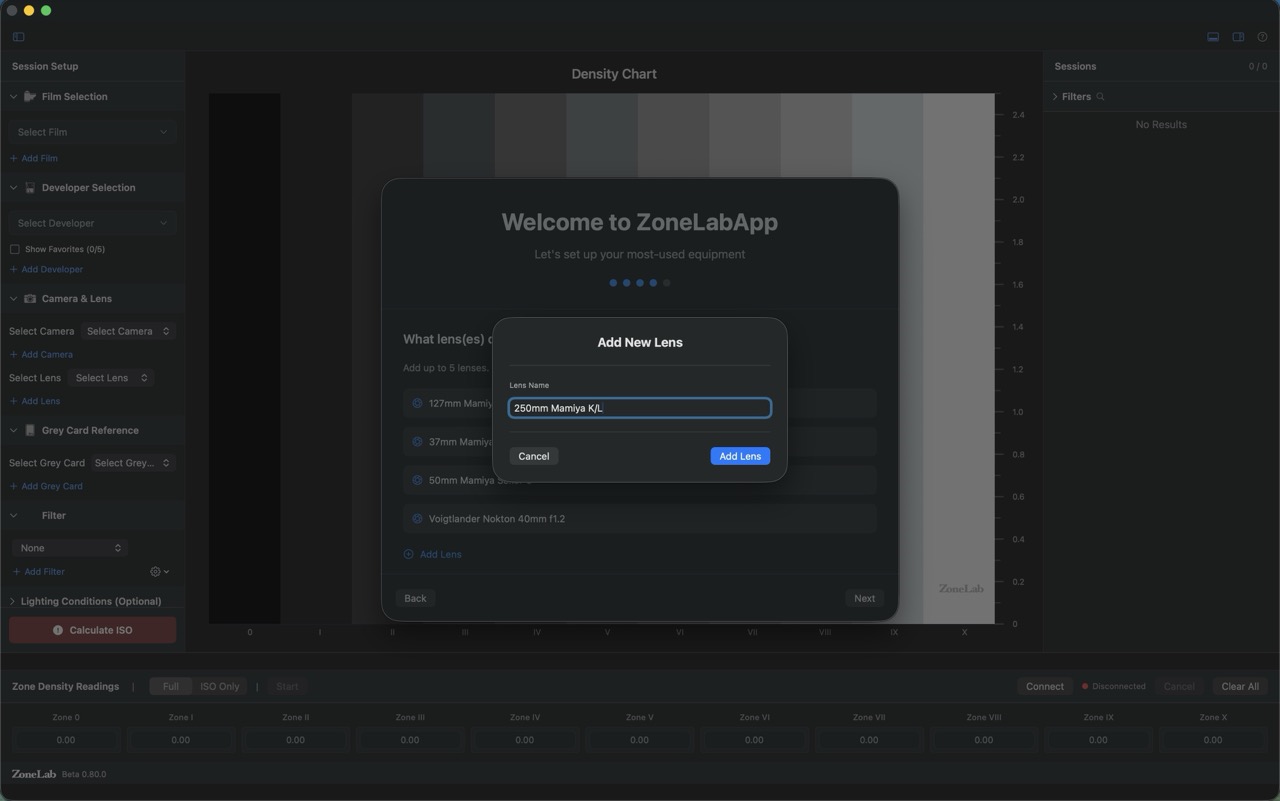 Onboarding: Add a lens